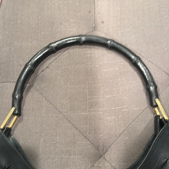 Vintage authentic Gucci Suede Elegant Black Hobo Bag - Picture 4 of 7